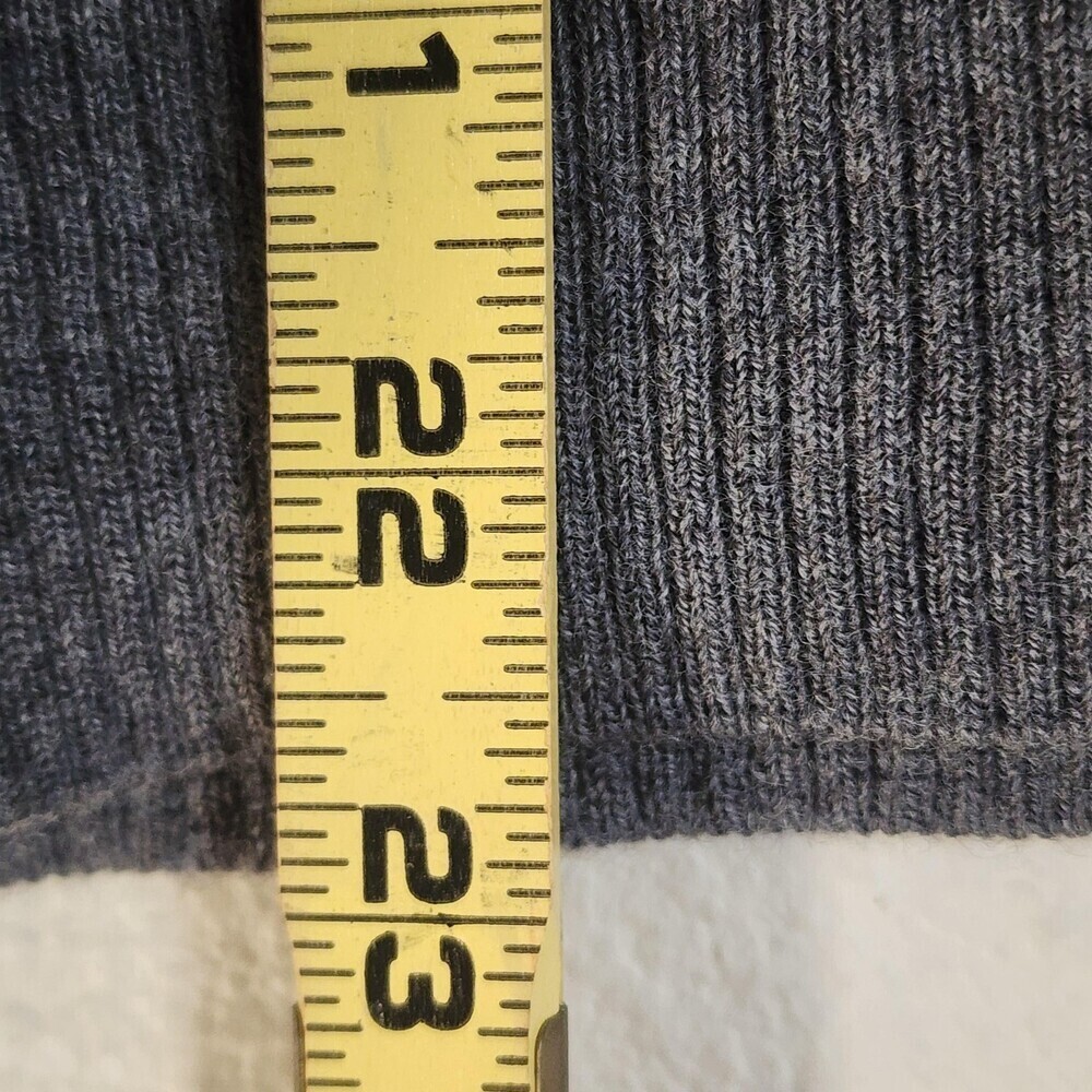 Boss Sweater Womens Large Gray 100% Virgin Wool Crewneck Pullover Knit Logo - Picture 9 of 10